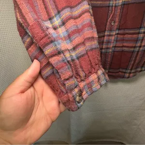 American Eagle Outfitters Plaid Soft Flannel Button Down Shirt‎ Size Small Fall thumbnail 5