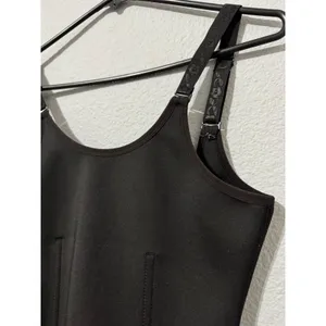 Womens Black Waist Trainer Vest Shapewear Zipper Hook Closure Large L Faja‎ thumbnail 11