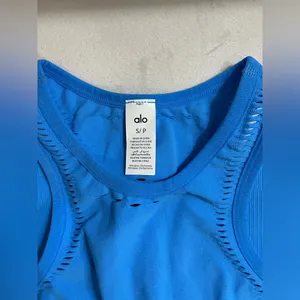 ALO Yoga NWT Seamless Open Air Racerback Dress Azure Blue Size S thumbnail 7