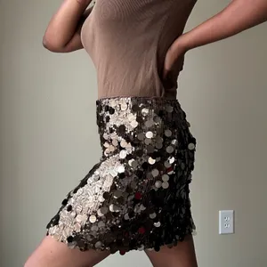 Ann Taylor Loft Brown Sequin Mini Skirt Size 12 thumbnail 2