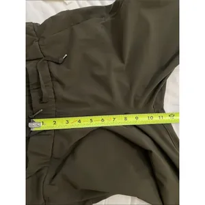 Lululemon On The Fly Crop 23" Dark Olive Green Luxtreme Drawstring Pants Size 8 thumbnail 7