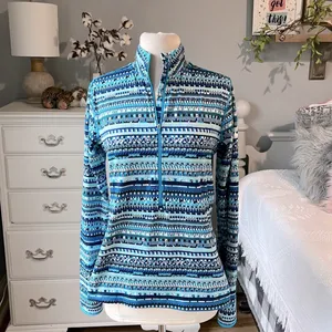 Nike Pro Dri Fit Pullover Blue Print Athletic Top Womens Performance thumbnail 9
