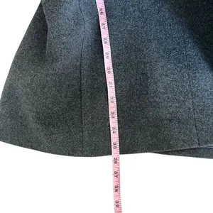 Burberry London Wool Cashmere Coat Gray Long Wrap Collar Back Belt UK 6 US 4 thumbnail 13