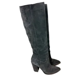 Dolce Vita Kylar Gray Suede Tall Knee‎ High Heeled Point Toe Boots Size 7.5 thumbnail 2