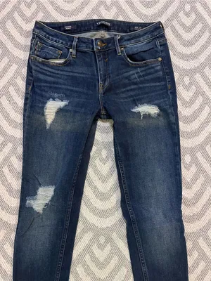 VIGOSS Women’s Jagger Distressed Classic Fit Skinny Blue Denim Jeans 28 thumbnail 2