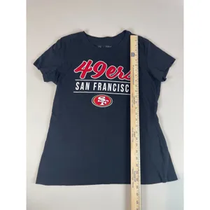 NFL Team Apparel 49ers Black Cotton Tee Shirt Womens Size L thumbnail 3
