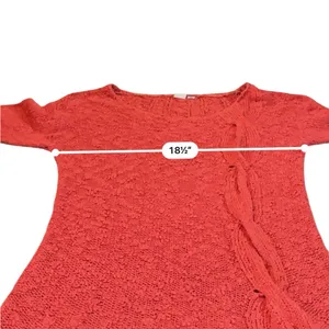 Anthropologie Yellow Bird Sweater‎ Women’s Size Medium Red Textured Knit thumbnail 7