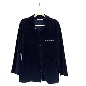 Victoria’s Secret Velvet Pajama Top Blue Small FINAL PRICE thumbnail 2