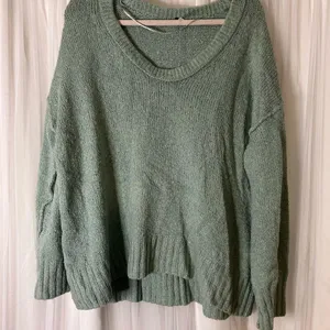 Free People Light Green Knit Sweater Over Sized thumbnail 2