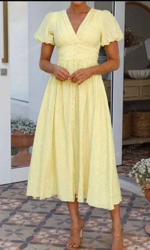 Shein Dress Yellow Midi thumbnail 2