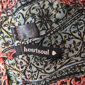 HeartSoul Cold Shoulder Cage Neckline Coral Patterned Blouse Size Large thumbnail 5