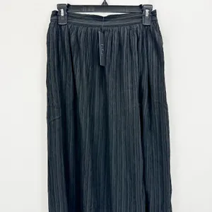 Lulus Midsummer Memories Black Mid-Rise Maxi Skirt Side Slit Plisse XS NWT thumbnail 13