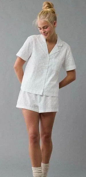 American Eagle Eyelet Button-Up PJ Set, NWT! Price firm! thumbnail 1