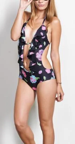 Beach Riot Ocean Ave Rico Flora One Piece‎ nwt thumbnail 1