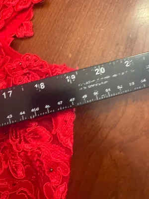 Let's Red Lace Applique Corset Prom Evening Gown SIZE XL thumbnail 13