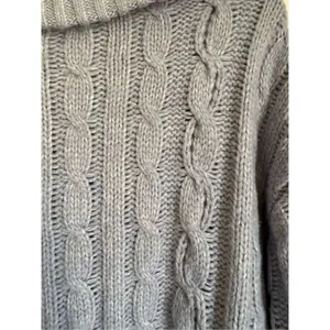 Sincerely Jules Womens Blue Chunky Partial Zip Pullover Cable Knit Sweater sz XL thumbnail 6