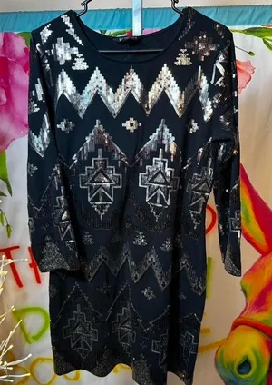 P119. Express - Black sequin mini dress thumbnail 1