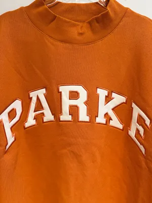 Parke Back to School Varsity Mockneck – Amber & White – L/XL – NWT thumbnail 3