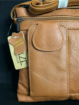 Maze On The Go Genuine Soft Leather Tan Crossbody Bag Purse NWT thumbnail 4