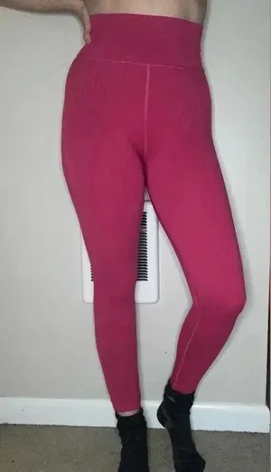 FP Movement Magenta Ribbed High Waisted Leggings Size Medium thumbnail 1