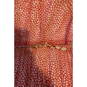 $348 Anthropologie Trina Turk 8 Millicent Dress Red/Orange Polka Dots Pleated thumbnail 4