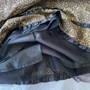 Talbots Gold Brown Patterned Peplum Skirt thumbnail 4