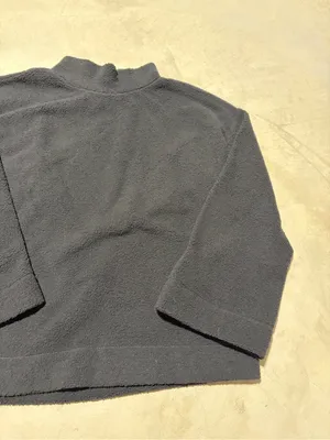 Loft Black Mock Neck Fleece Pullover small NWT thumbnail 5