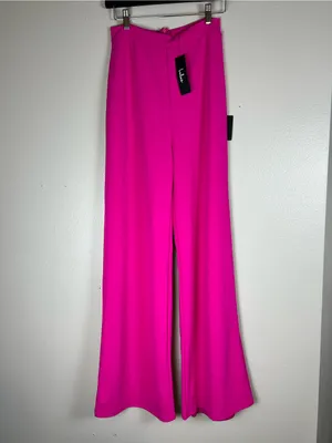 Lulus Only Tonight Women's Hot Pink Wide-Leg Jumpsuit Two-Piece Set Size Medium thumbnail 6