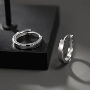 925 Silver Plated Small Hoop Earrings for Men Women,Silver Hoop Earrings thumbnail 2