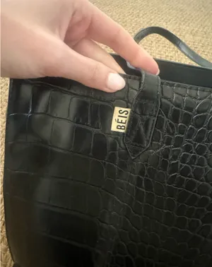 BEIS Work Tote in Black Crock thumbnail 4