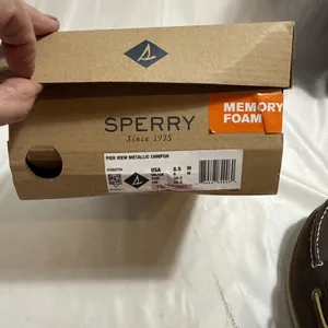 Sperry Pier View Loafer Womens 8.5M Memory Foam Brown Metalic Chmpgn In Box thumbnail 9