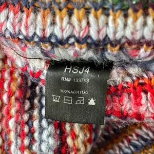 POL Red Rainbow Open Front Kimono Sweater M thumbnail 13