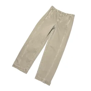 Madewell Tapered Denim Trouser Women's 27 High Rise Khaki Cotton Blend Jean thumbnail 6