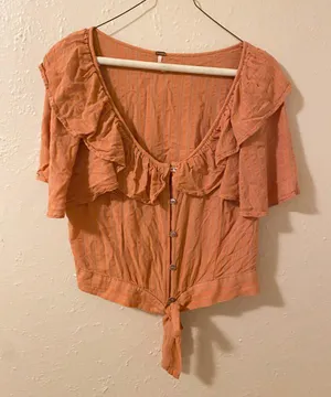 Free People Orange Top thumbnail 1