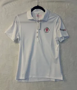 Peter Millar Women's Medium Golf Polo‎ White 2024 Senior thumbnail 1