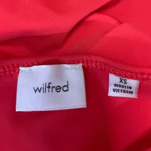 Aritzia Wilfred Spada Red Ruffle Sleeveless Cami Camisole Bodysuit Tank Top XS thumbnail 3