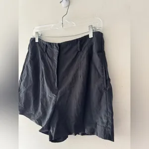 Zara Black‎ High Waisted Relaxed Soft Shorts thumbnail 2
