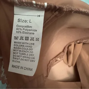 Lace Trimmed Brown Bralette Pink Size L thumbnail 3
