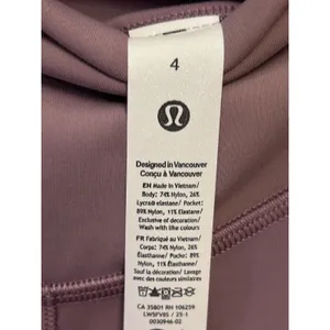 Lululemon Wunder Under SmoothCover High-Rise Tight 25" lavander lux Size 4 NWT thumbnail 5