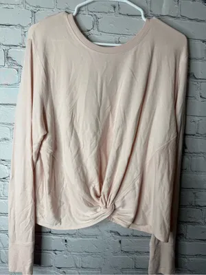 Athleta Long-Sleeve Twist Front Top - Light Blush large thumbnail 2