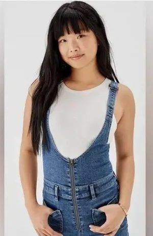 American Eagle Super stretch Flare Overalls thumbnail 3