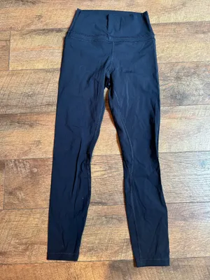 Amazon Soft Navy High-Waisted Leggings | Lululemon Align Feel | Size Small thumbnail 4