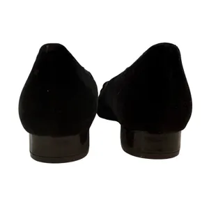 Adrienne Vittadini Palo Velvet Loafer Women 10 Black Crystal Formal Holiday Glam thumbnail 7