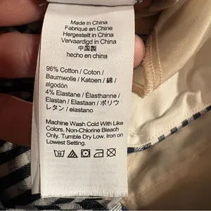 J. Crew Women’s Cameron Crop Pants Sz 6 Navy White Gingham Plaid Stretch‎ Preppy thumbnail 7
