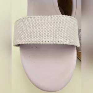Nautica Lilac Lavender Cork Wedge Sandals - Size 8 - Sporty Logo Straps - Summer thumbnail 5