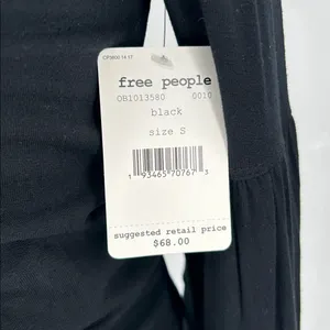 Free People Black Long Sleeve Top Babetown Black Bell Sleeve Size Small thumbnail 2