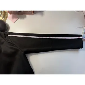 Womens Black Scuba Fleece Lined Longline Zip Up Hooded‎ Jacket Tulip Hem Size L thumbnail 9