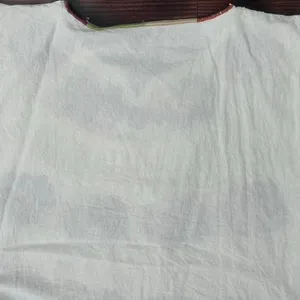 Vintage Handmade Mexican Embroidered Peasant Blouse Cottagecore boho Huipil L XL thumbnail 5