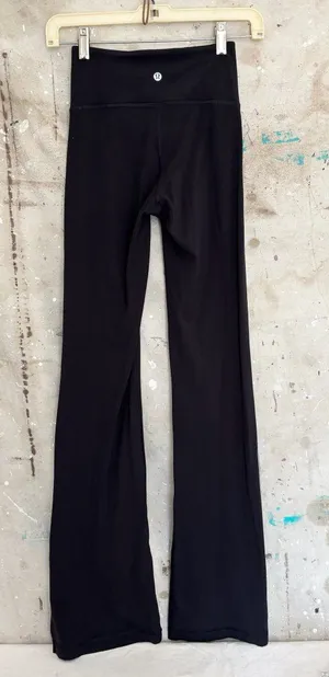 Lululemon Groove Super-High-Rise Split-Hem Flare Pant Nulu, Black thumbnail 1