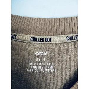 Aerie Chilled Out Sweater XS Sand Color Cottage Casual Fall Winter thumbnail 2